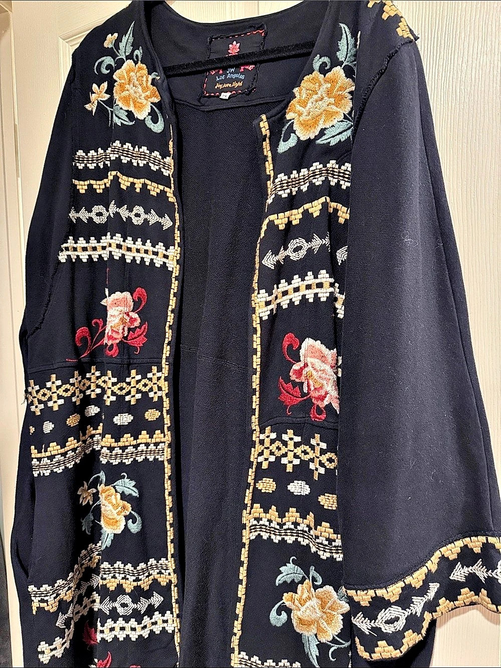 Flying High Embroidered Floral Lightweight Jacket Size 2X